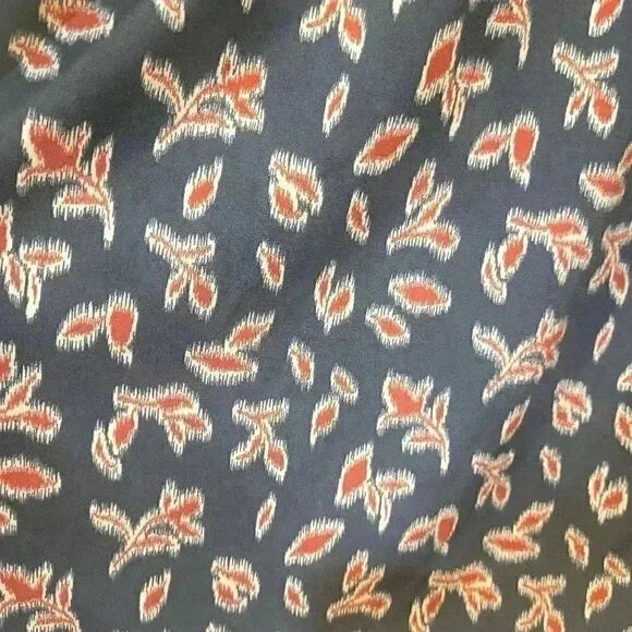 Banana Republic Women's Charcoal Gray/Yellow/Red Floral Poly/Spandex Knit Faux W - Picture 6 of 13